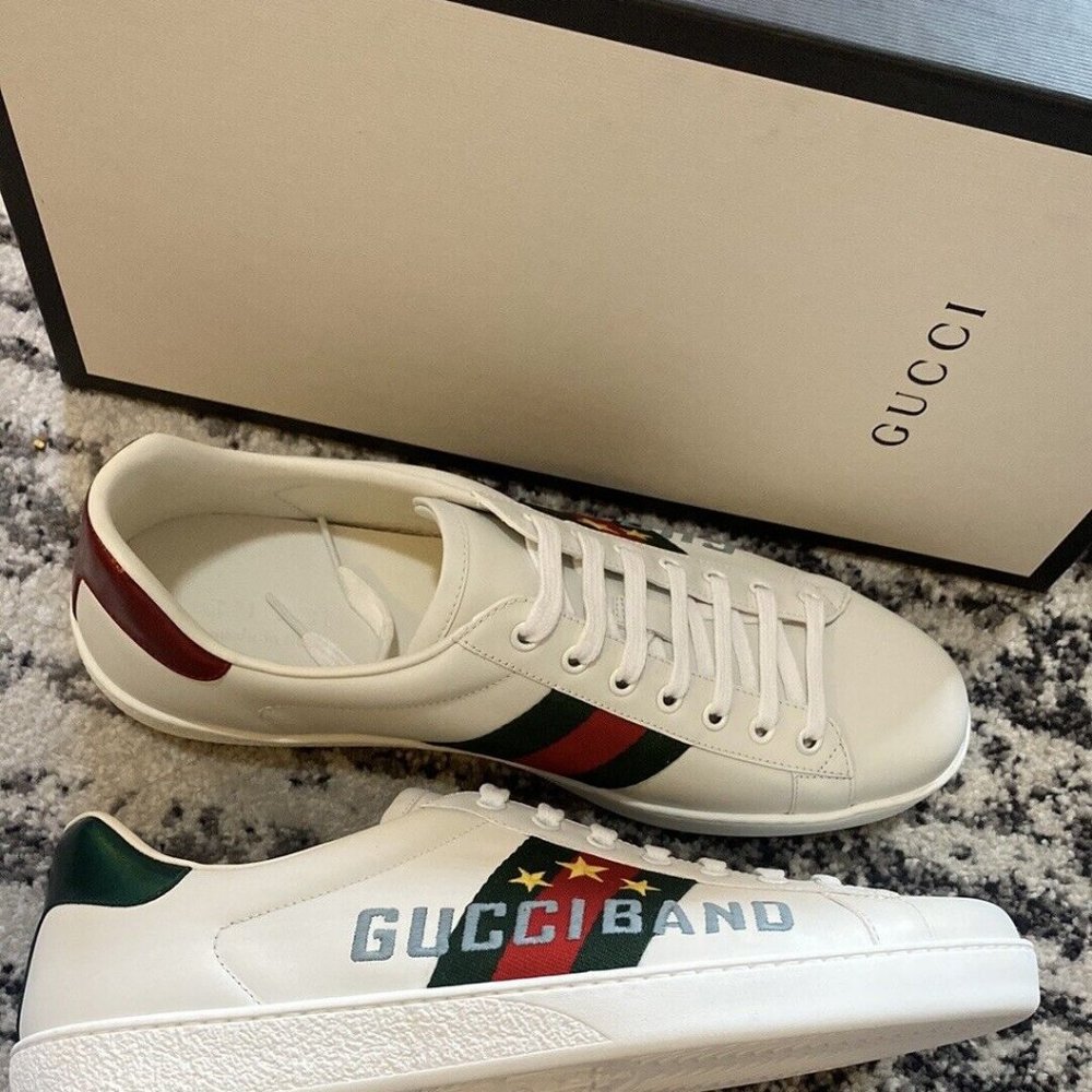 Gucci Ace Men's Sneakers with Gucci Band Embroidery Size  EU  43
